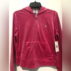 NWT Juicy Couture Barbie Pink Size Medium Zip Up Hoodie